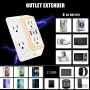 ONDOG 3 Sided Outlet Extender 6 Outlets with 2 USB Ports, Multi Plug Outlet Splitter for Home, Office - Image 3