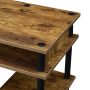 Convenience Concepts Designs2Go 30" Tall No Tools Student Desk w/ Shelves, Barnwood/Black, All Ages - Image 5