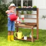 Gymax Kids Potting Bench Wooden Toy Gardening Center w/ Removable Sink & Chalkboard - Image 4