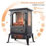 Lifesmart - 3 Sided Flame View Infrared Heater Stove - Black - Image 2