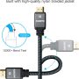 Yauhody 8K HDMI 2.1 Cable 15ft, 48Gbps Ultra High Speed Heavy Duty Nylon Braided HDMI 2.1 Cord, Real 8K@60Hz, 10K, 4K@144Hz, 4K@120Hz, eARC, HDCP 2.2 & 2.3, Dynamic HDR, 3D for Monitor, TV (15 Feet) - Image 6