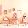 Kids Princess Vanity Table and Stool Set with Drawer and Mirror - Image 5