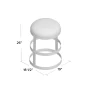 Dior Upholstered Counter Stool with Metal Frame - Image 6