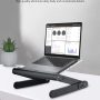 Adjustable Laptop Stand, SUVANE Ergonomic Sit to Stand Laptop Riser & Holder, MacBook Stand, Standing Laptop Stand, Adjustable Height Up to 18", Notebook Stand - 13.8", Black - Image 2