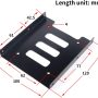 HDD SSD Mounting Bracket 2.5 to 3.5 Adapter Hard Drive Holder (Single Drive, 2 Pack + Blue SATA III Cables) - Image 3