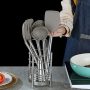 ReaNea Silver 38 Pieces Silicone Kitchen Utensils Set With Sturdy Stainless Steel Utensil Holder - Image 6