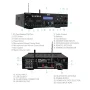 PYLE PDA8BUWM - Compact Home Theater Amplifier Stereo Receiver with Bluetooth Wireless Streaming, UHF Wireless Microphone, Mic ECHO and Volume Control, MP3/USB/SD/AUX/FM Radio, AV Inputs (200 Watt) - Image 3
