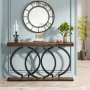 Korrion 55.11" Console Table with Metal Frame, Narrow Sofa Table for Living Room, Entrance, Hallway - Image 2