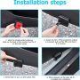 2Pcs Car Door Lights Logo Projector, Wireless LED Car Door Paste Welcome Courtesy Light, Holeless Magnet Sensor Ghost Shadow Welcome Lamp, Naruto Sharingan Light Accessories (Red American Flag) - Image 6