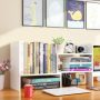 Desk Shelf, Adjustable Desktop Storage Organizer, Wood Display Shelf Rack, Of... - Image 6
