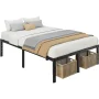 Alden Design Queen 16.5" Metal Platform Bed Frame, No Box Spring Needed, Adult, Black - Image 2