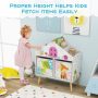 Kids House-shaped Bookshelf with 2 Storage Bins for Kids Room Playroom - Image 4