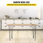 Hairpin Table Legs 26 in. Black Set of 4 Desk Legs Each 220 lbs. Load Capacity Heavy-Duty Furniture Legs for Bench Desk - Image 2