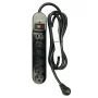 Hyper Tough 6-Outlet Surge Protector with 900-Joule Protection with 6 Feet Power Cord, Glossy Black - Image 1