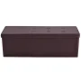 Costway 45''x15''x15'' Large Folding Storage Faux Leather Ottoman Pouffe Box Stool Brown - Image 4