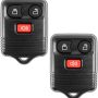 KeylessOption Key Fob Replacement 3-Button for 2005 2006 2007 2008 2009 2010 2011 2012 2013 2014 2015 Ford F150 Explorer Ranger Mustang Lincoln Mazda Mercury Keyless Entry Remote Car Control - 2 Pack - Image 1