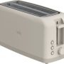 Bella - Fits-anywhere Kitchenware: 4-Slice Slim Toaster with Long Wide Slots - Oatmilk - Image 1