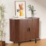 MARNUR Sideboard Buffet Cabinet 40" Storage Cabinet with 2 Sliding Tambour Doors, Adjustable Shelves for Kitchen, Living Room, Hallway, Entryway - Image 3