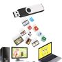 JUANWE 32GB USB 2.0 Flash Drive 2 Pack USB Thumb Drive Jump Drive Fold Storage Memory Stick Swivel Design, Black - Image 3