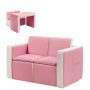 Pink Multi-functional Convertible Kids Play Sofa and Table Chair Set - Image 3