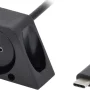 Metra - 1' Male USB 4.0 Type-C to Female USB 4.0 Type-C Extension Cable - Black - Image 3