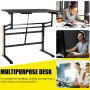 Costway Pneumatic Height Adjustable Standing Desk Sit to Stand Computer Desk Workstaion - Image 5