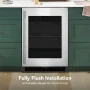 KitchenAid - 5.2 Cu. Ft. Undercounter Refrigerator - Black Cabinet/Stainless Steel Doors - Image 2