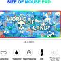 RGB Gaming Mouse Pad Large Anime LED Graffiti Mousepads Desk Mat for PC Laptop 31.5×11.8 inches (Blue) - Image 6