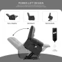 JONPONY Power Lift Recliner Chair Recliners for Elderly with Heat and Massage Recliner Chair for Living Room with Infinite Position and Side Pocket,USB Charge Port,Grey - Oversized - Image 6