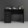 Tvilum Warner 4 Drawer Office Desk with 1 Shelf for Adults, Black Woodgrain - Image 1