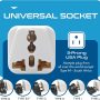 Ceptics Europe to US plug adapter, Type B USA Plug adapter compatible with plugs from Europe, India, and other countries - India to USA plug adapter is CE Certified & RoHS Compliant, White, 3 Pack - Image 6