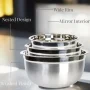 Heavy Duty Stainless Steel German 3 Large Nested Mixing Bowl Set - Image 4