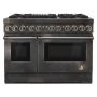 JennAir - 48 in. Wide 6 Burner 6.3 Cu. Ft. Duel Fuel Freestanding Range - Smoke - Image 1