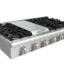 Thor Kitchen - 48 in. Wide 6 Burner Built-In Liquid Propane Rangetop - Stainless Steel - Image 2