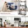 4 -Tier Industrial Open Storage Bookshelf - Image 2