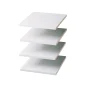 14 in. D x 12 in. W Classic White Wood Shelf (4-Pack) - Image 1