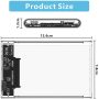 2.5" SATA USB 3.0 Clear Hard Drive Disk HDD SSD Enclosure External Laptop Case - Image 2