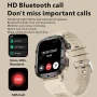 Original Men Smartwatch Flashlight Bluetooth Call Fitness Clock IP68 Waterproof Sports Men for Android IOS Smart Watch 2025 New - Khaki WhMilan - Image 3