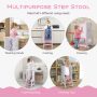 Toddler Kitchen Stool Baby Standing Tower with Chalkboard and Whiteboard - Image 6