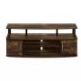 Furinno JAYA Large Entertainment Center Hold up to 55-IN TV, Amber Pine/Black - Image 3