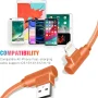 APFEN Fast Charging Cable 10FT 3Pack 90 Degree Nylon Braided Cord Compatible with iPhone charger iPhone 14/13/12 and More - Image 4