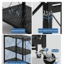 5 Tier Storage Shelves with Wheels 27.9''x 13.4'' x 62.5'' Collapsible Kitchen Rolling Cart, Metal Garage Shelving, Foldable Shelf with Wheels,Storage Rack on Wheel, Foldable Shelf Unit - Image 5