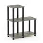 Furinno 18.9 W x 9.4 D x 19.5 H 3-Shelf Decorative Shelf, French Oak Gray and Black - Image 2