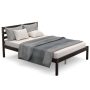 Modern Bed Frame with Wooden Headboard and Plywood Slat Support - Image 3