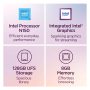 Lenovo - IdeaPad Slim 3i 15.6" Full HD Laptop - Intel Processor N150 2024- 8GB Memory - 128GB UFS - Frost Blue - Image 2