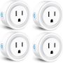 Smart Plug(10A, 100-240V), Mowelai WiFi Socket Compatible with Alexa, Google Home, No Hub Required, Remote Control Your Home Appliances from Anywhere, Only Supports 2.4GHz Network (4 Pack) - Image 3