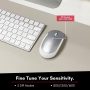 Macally Wireless Bluetooth Mouse for Mac and PC - (DPI 800/1200/1600) Silent Wireless Mouse - Mac Compatible Wireless Apple Mouse - White Laptop Mouse Bluetooth for MacBook Pro, iPad, PC - Silver - Image 5