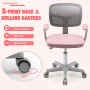Gymax Kids Desk Chair Adjustable Height Children Study Chair w/ Auto Universal Casters Pink - Image 4