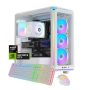 iBUYPOWER - Element Gaming Desktop PC AMD Ryzen 7 8700F 2024 NVIDIA GeForce RTX 5060 8GB 16GB DDR5 1TB NVMe SSD Storage - White - Image 1