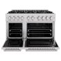 ZLINE - 48 in. Wide 8 Burner Classic Double Oven Dual Fuel Freestanding Range with Gas Cooktop - Stainless Steel - Image 2